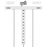 *Perfect Darts Whiteboard Flexi Scoreboard 501 & Cricket - Flexible Dry Wipe Acrylic - 45cm x 40cm