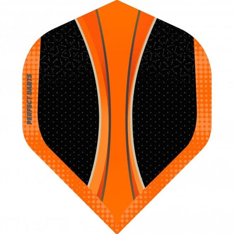 Perfect Darts Flights - Extra Strong - No2 - Std - Solarfox - Black & Orange