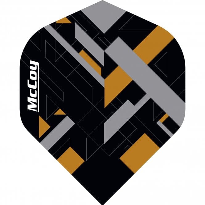 McCoy Dart Flights - 100 Micron - No2 - Std - Pack Design - Black