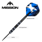 Mission Alan Soutar Darts - Steel Tip - 90% - Soots - Black Titanium 24g