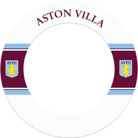 Aston Villa FC Dartboard Surround - Official Licensed - AVFC - S2 - White Stripe