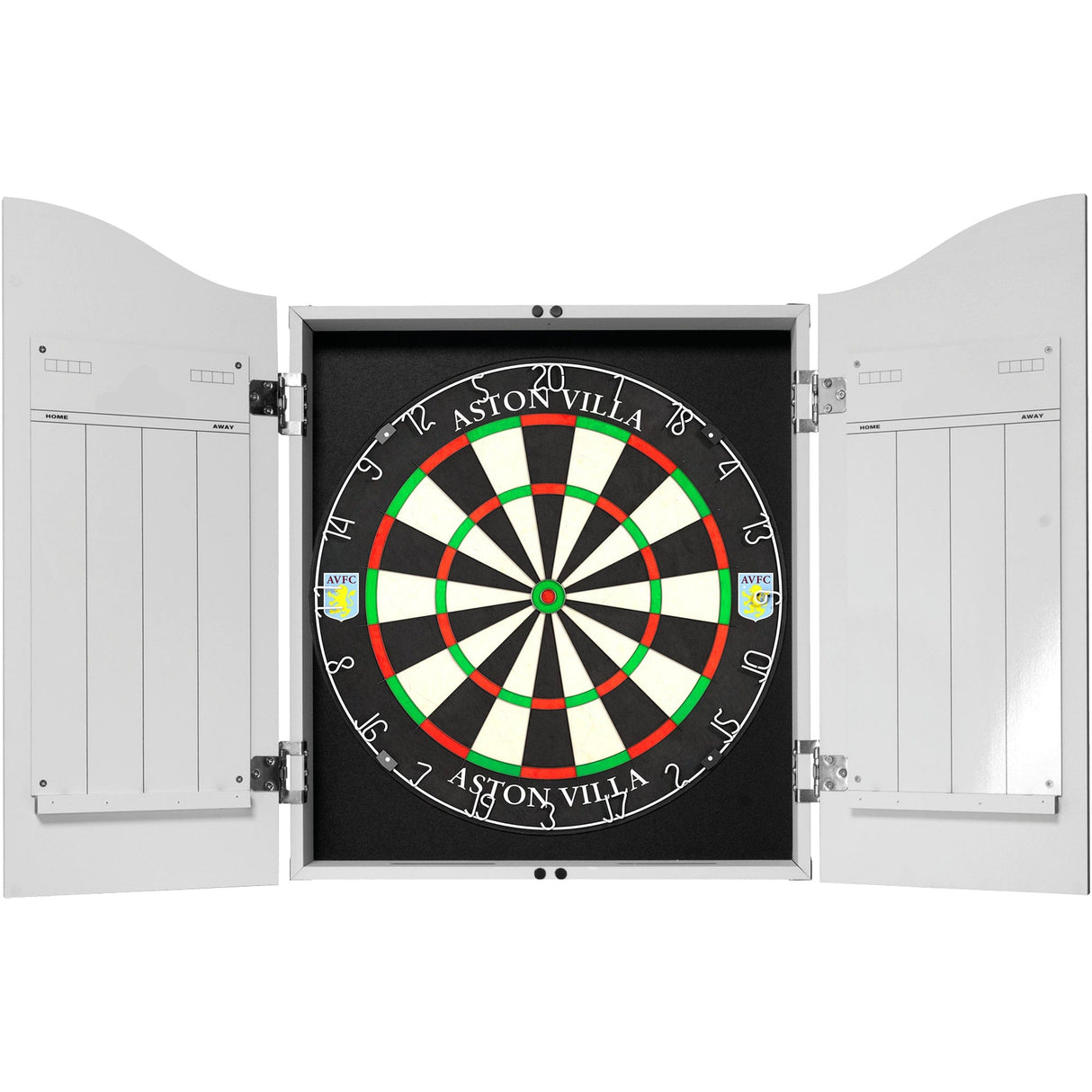 Aston Villa FC Dartboard Cabinet - Official Licensed - AVFC - C4 - White - Abstract