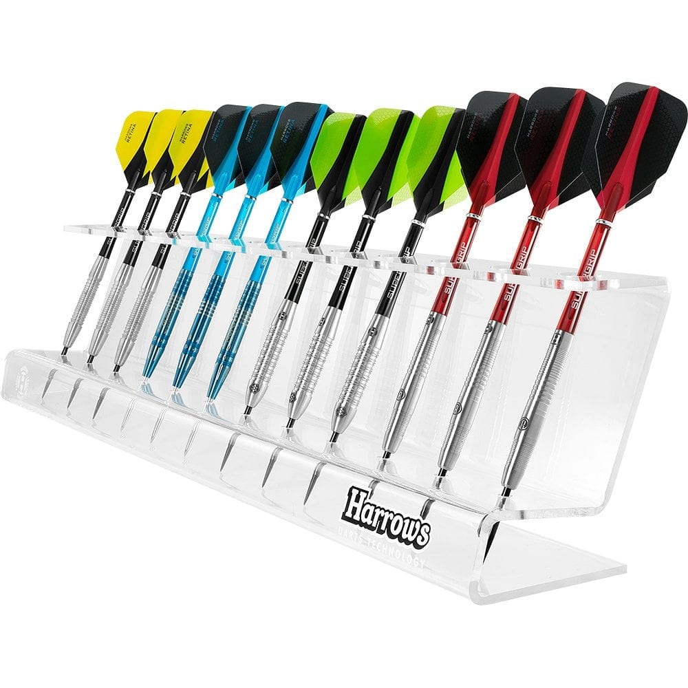 Harrows Acrylic Dart Display Stand - 12 darts - Angled Design - H12