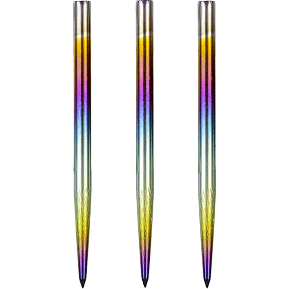 Bulls Rainbow Dart Points - Steel Tip - Smooth 38mm