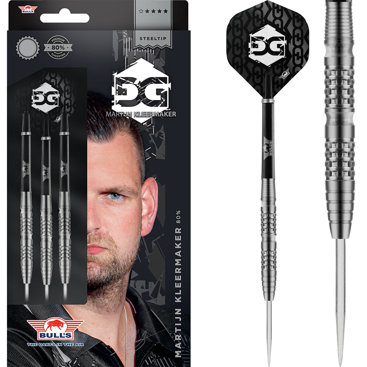 Bulls Martijn Kleermaker Darts - Steel Tip - 80% - The Dutch Giant 22g