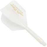 Condor Dart Flights - Zero Stress - Small - Gold Logo - White - Short