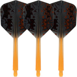 Condor AXE Dart Flights - Matt Campbell - Ginja Ninja - Small - Black & Orange