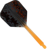 Condor AXE Dart Flights - Matt Campbell - Ginja Ninja - Small - Black & Orange Long