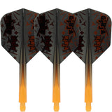 Condor AXE Dart Flights - Matt Campbell - Ginja Ninja - Small - Black & Orange