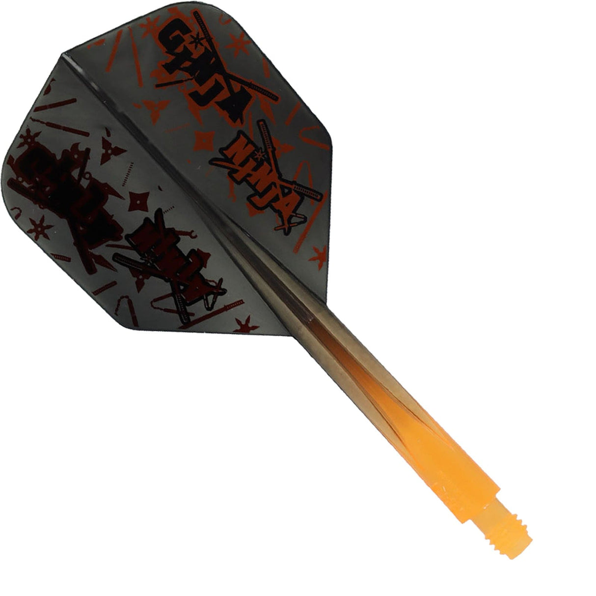 Condor AXE Dart Flights - Matt Campbell - Ginja Ninja - Small - Black & Orange Medium