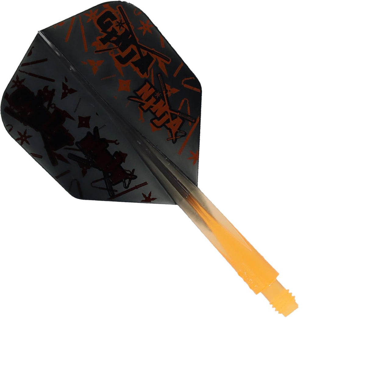 Condor AXE Dart Flights - Matt Campbell - Ginja Ninja - Small - Black & Orange Short