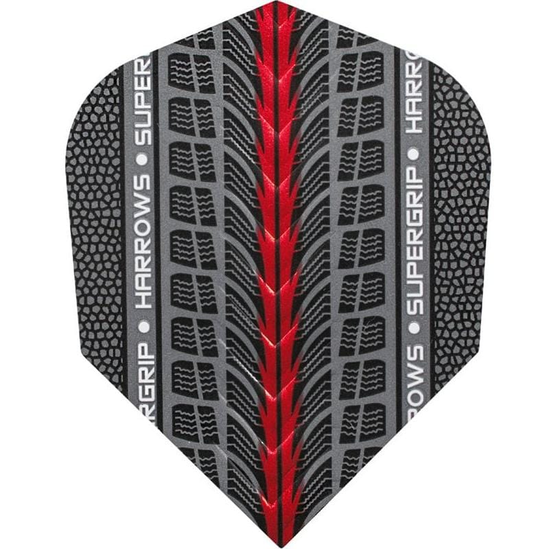 Harrows Supergrip Dart Flights - 100 Micron - Std Red