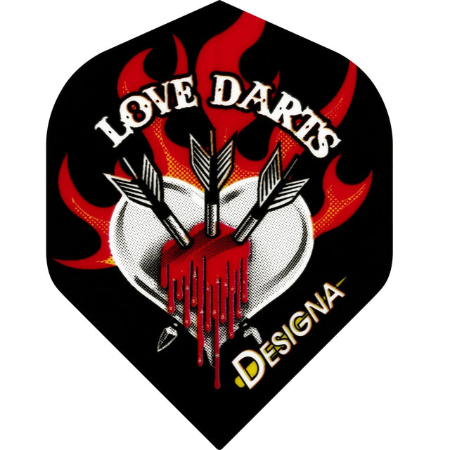 *Designa Dart Flights - Extra Strong - Std - Love Darts