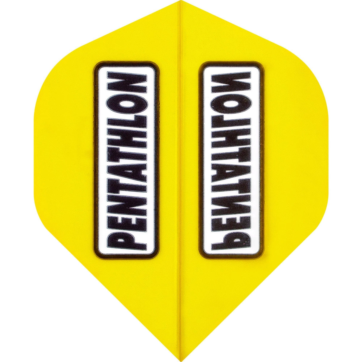 Dart Flights - Pentathlon Colours - Extra Strong - Clear Window - Std Yellow