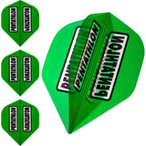 Dart Flights - Pentathlon Colours - Extra Strong - Clear Window - Std Green