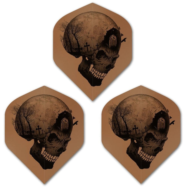 Alchemy Dart Flights - No2 - Std - Copper - Headstone Skull