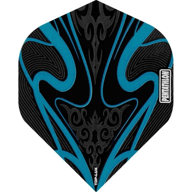 Pentathlon TDP-Lux Dart Flights - Black Series - No2 - Std Aqua Blue