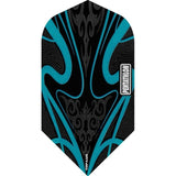 *Pentathlon TDP-Lux Dart Flights - Black Series - Slim Aqua Blue