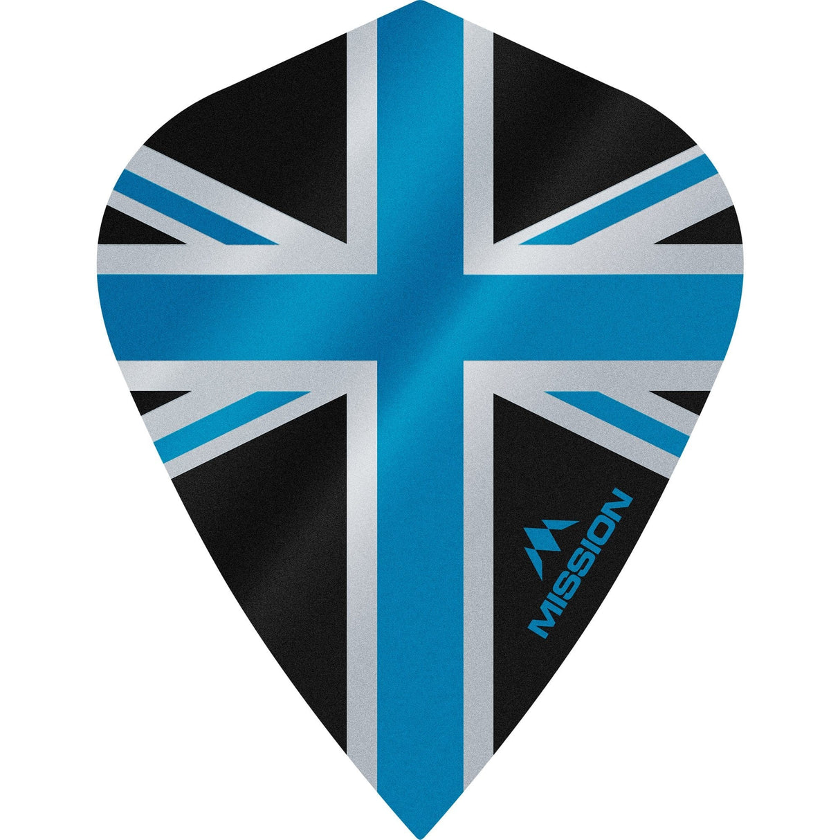 Mission Alliance Union Jack Dart Flights - Kite - Black Black Blue