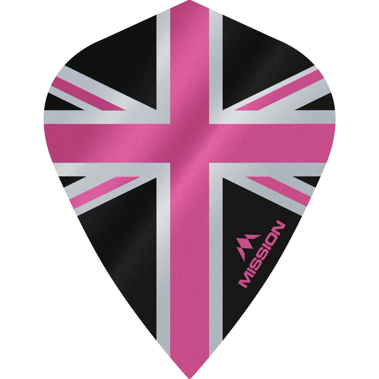 Mission Alliance Union Jack Dart Flights - Kite - Black Black Pink