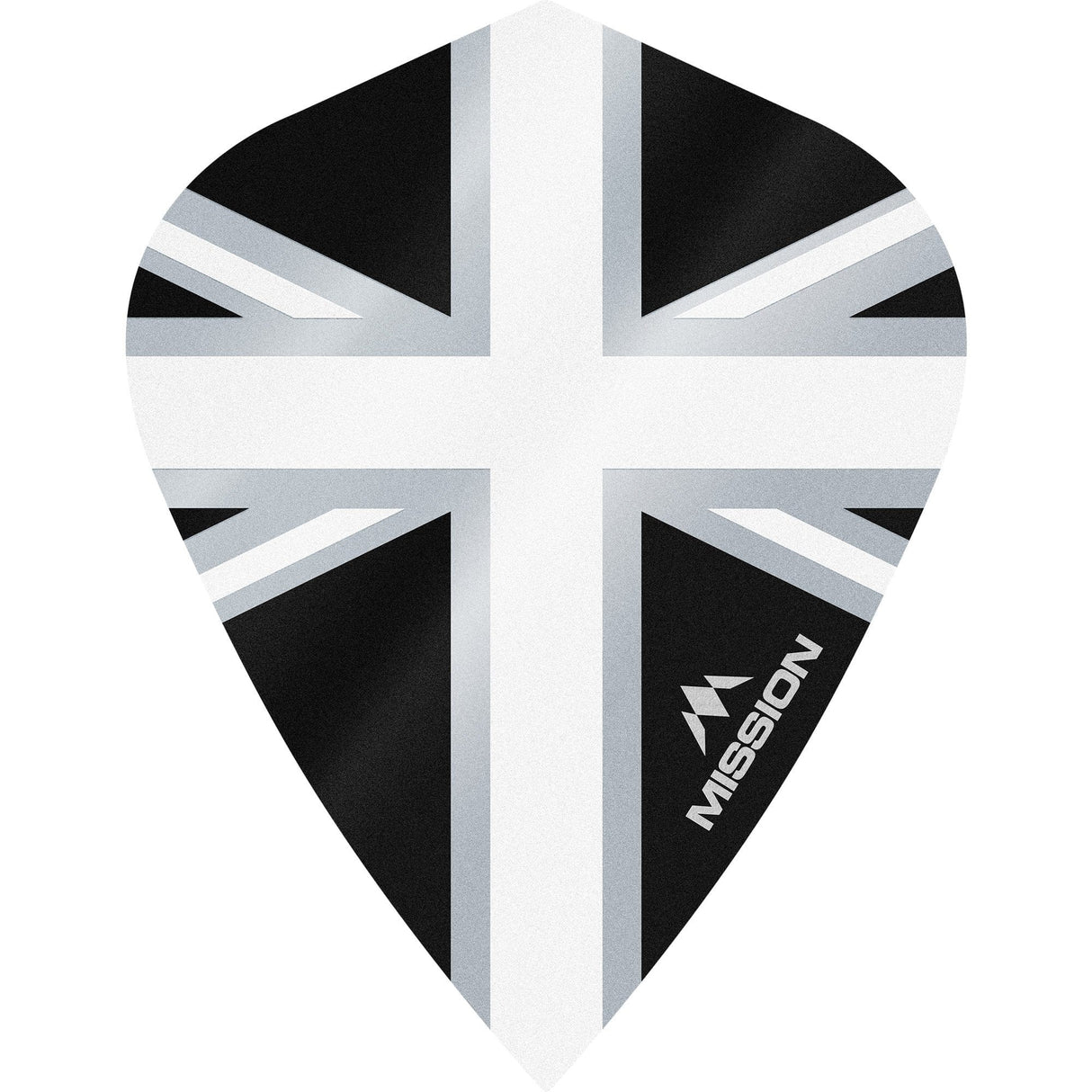 Mission Alliance Union Jack Dart Flights - Kite - Black Black White