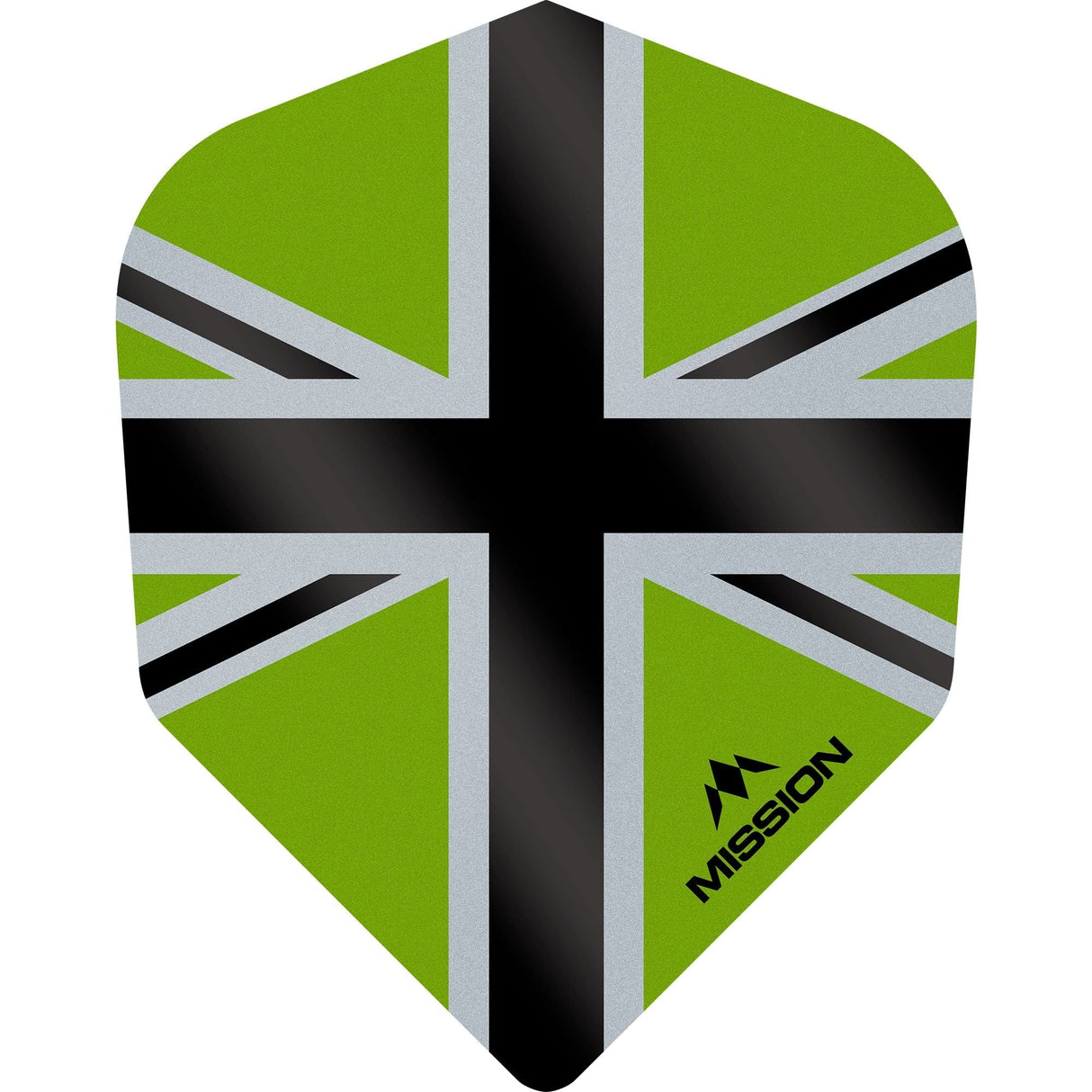 *Mission Alliance-X Union Jack Dart Flights - No6 - Std Green Black