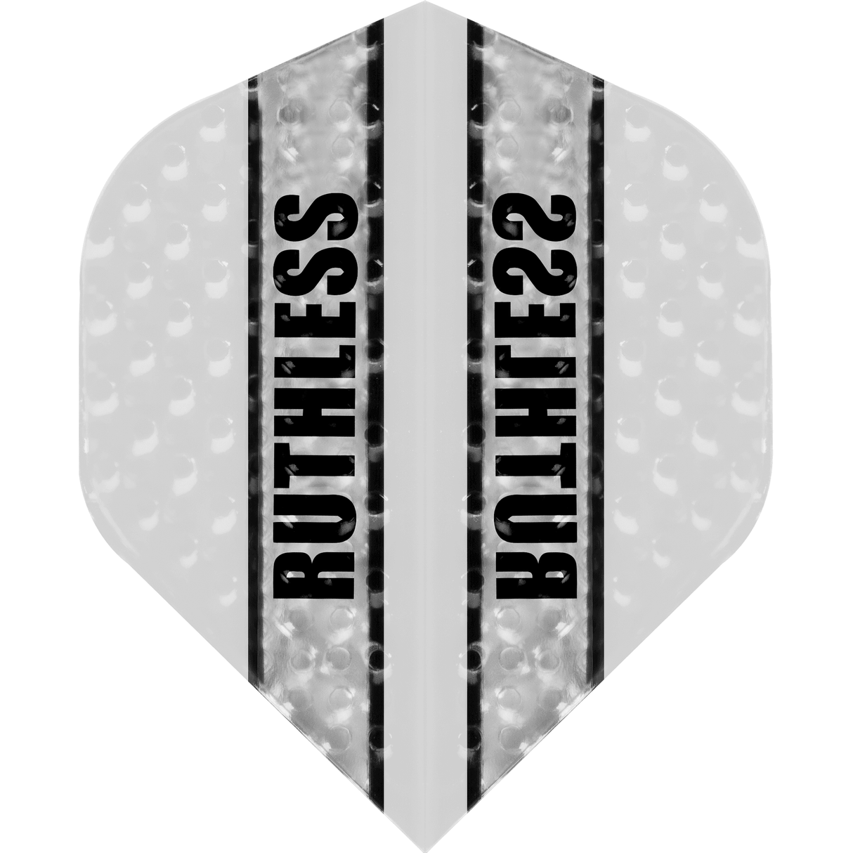 Ruthless - Clear Panel Embossed - Dart Flights - 100 Micron - No2 - Std Clear