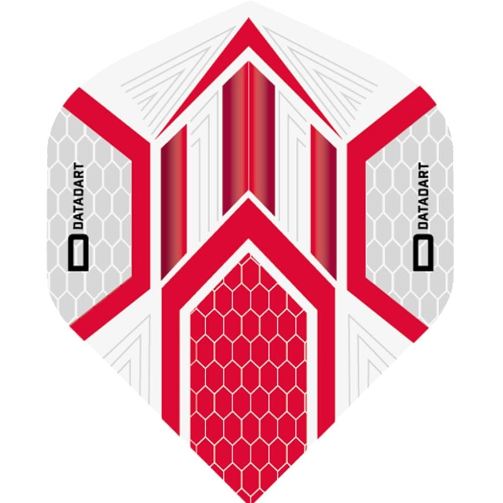 Datadart Dart Flights - Hex - No2 - Std - Grey Grey Red