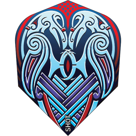 Shot Viking Raven Dart Flights - 100 Micron - Std - No6 - Blue