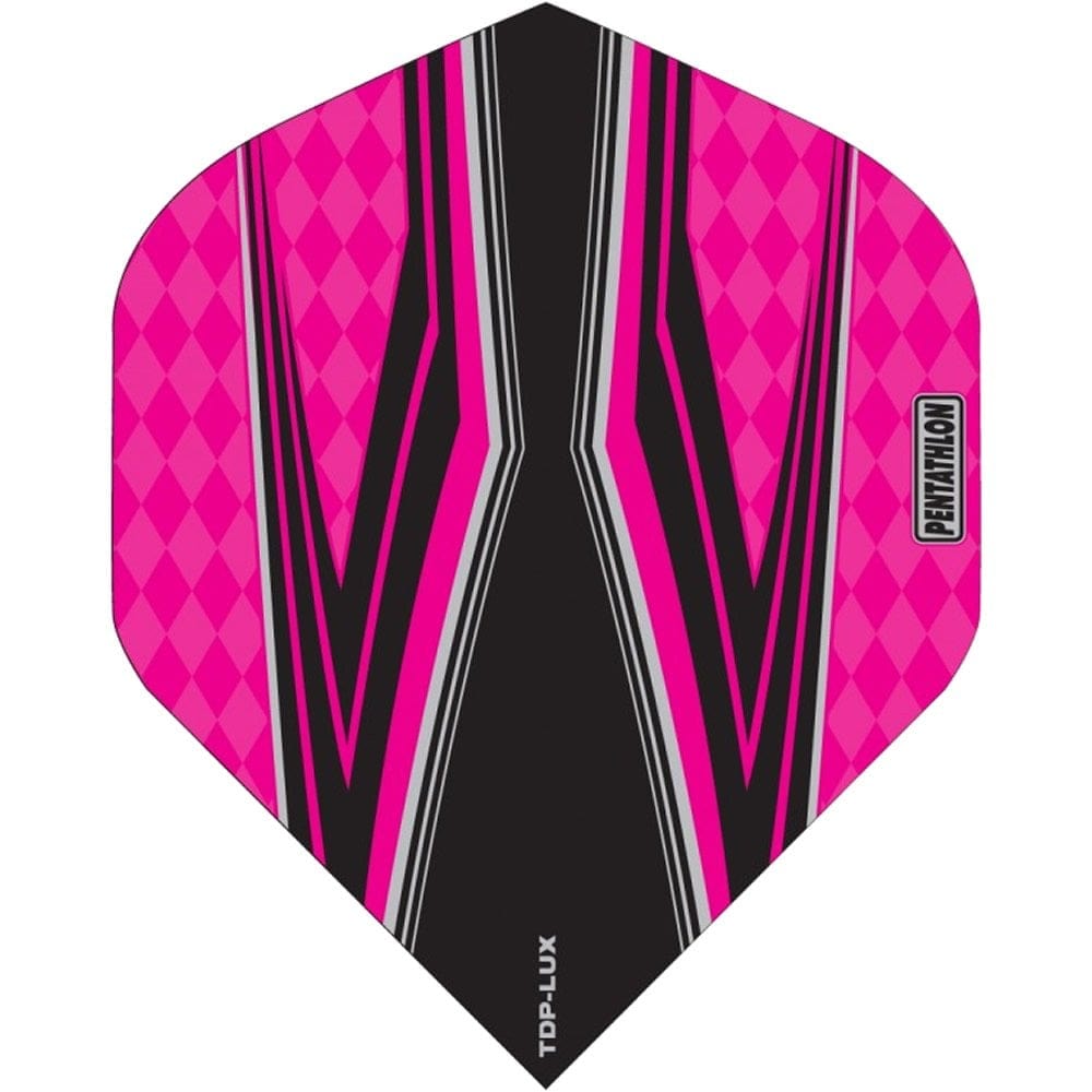 Pentathlon TDP-Lux Dart Flights - Vision Black Centre - No2 - Std Pink