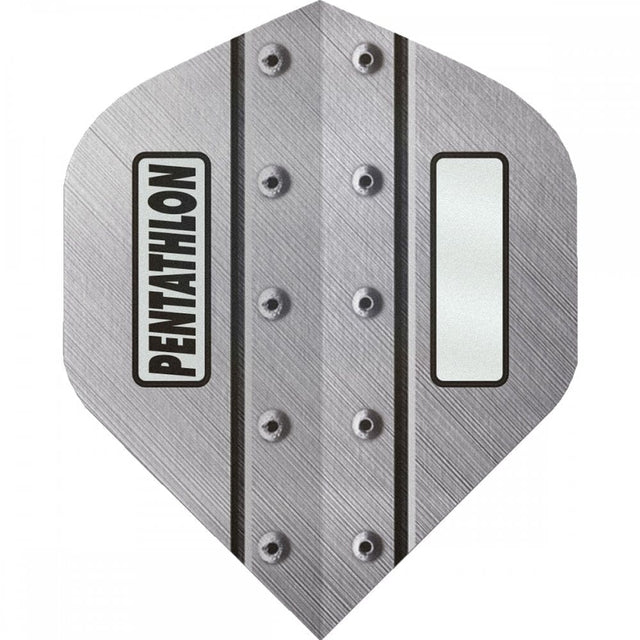 Pentathlon Dart Flights - 100 Micron - Std - No2 - Window - Metal Rivets - Silver