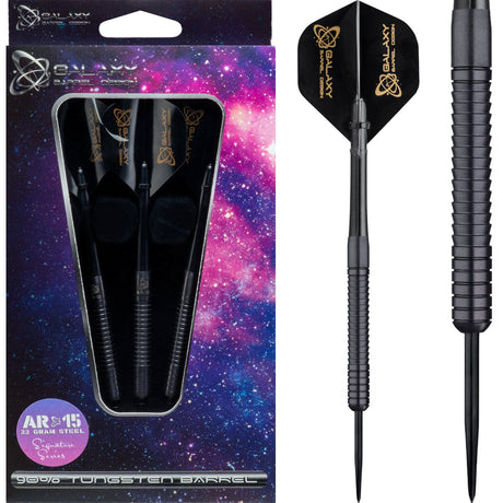 Galaxy AR-15 Darts - Steel Tip - Black Titanium 22g