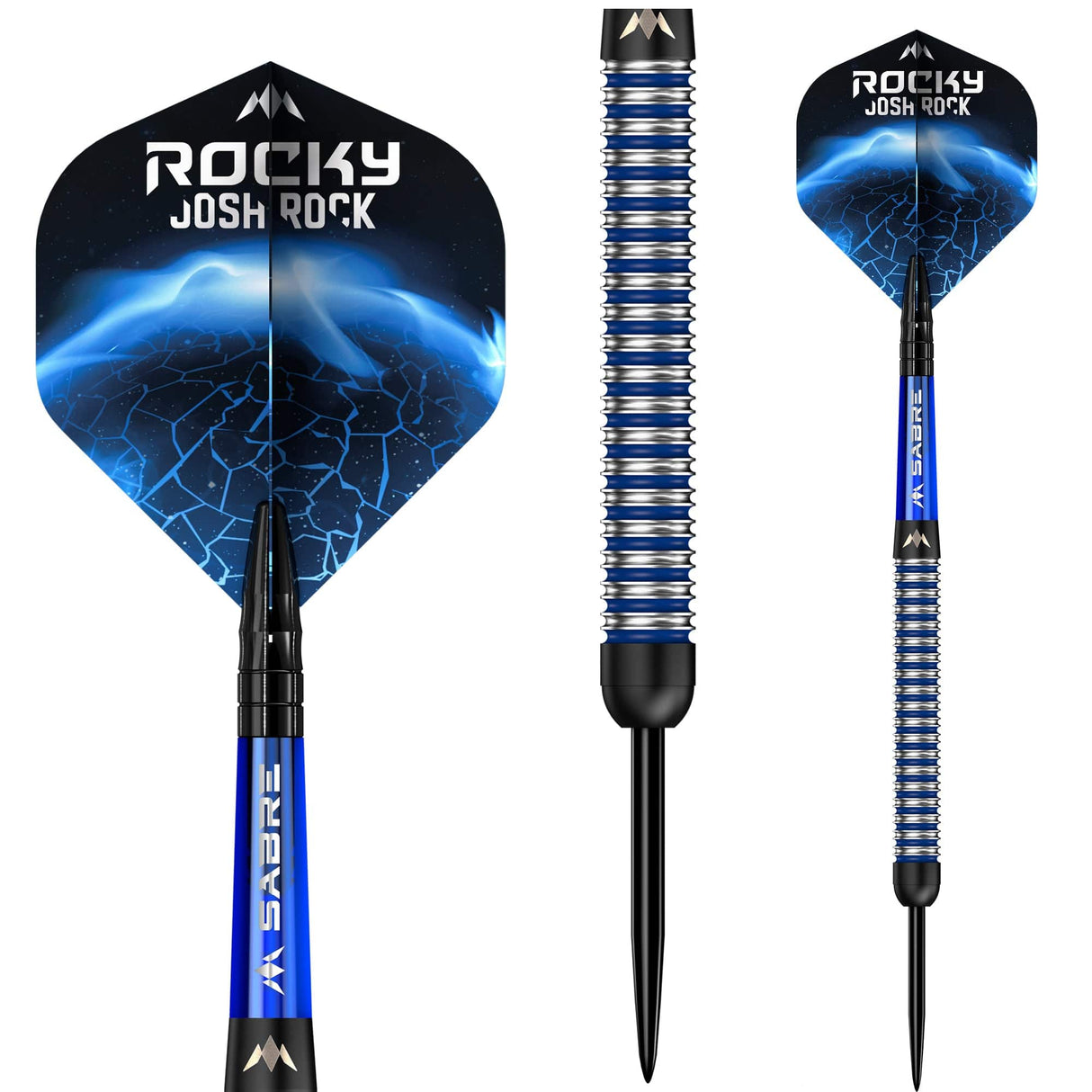 Mission Josh Rock Darts - Steel Tip - The Rock - Black & Blue