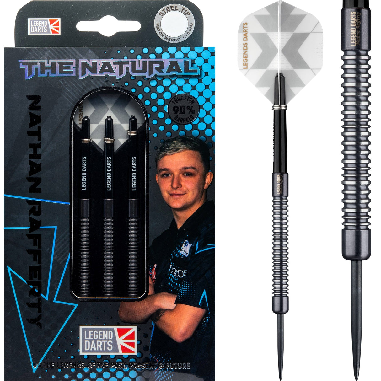 Legend Darts - Steel Tip - The Natural - Nathan Rafferty 21g