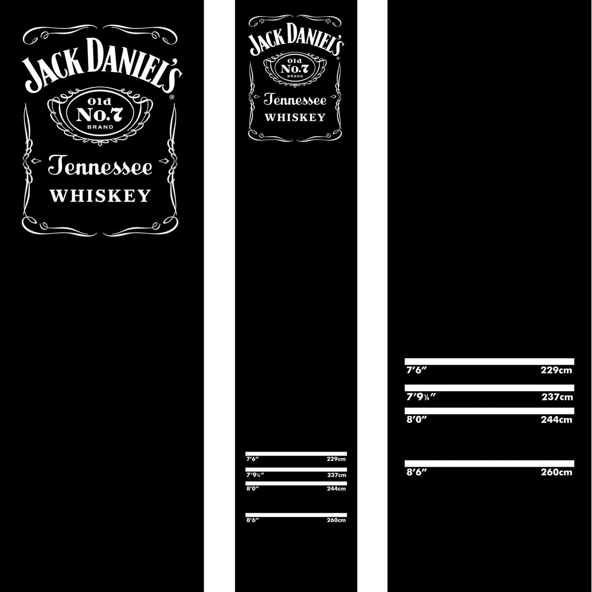 Jack Daniels Carpet Darts Mat - Non Slip Back - Black With JD Logo