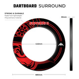 Mission Samurai II Professional Dartboard Surround - Red