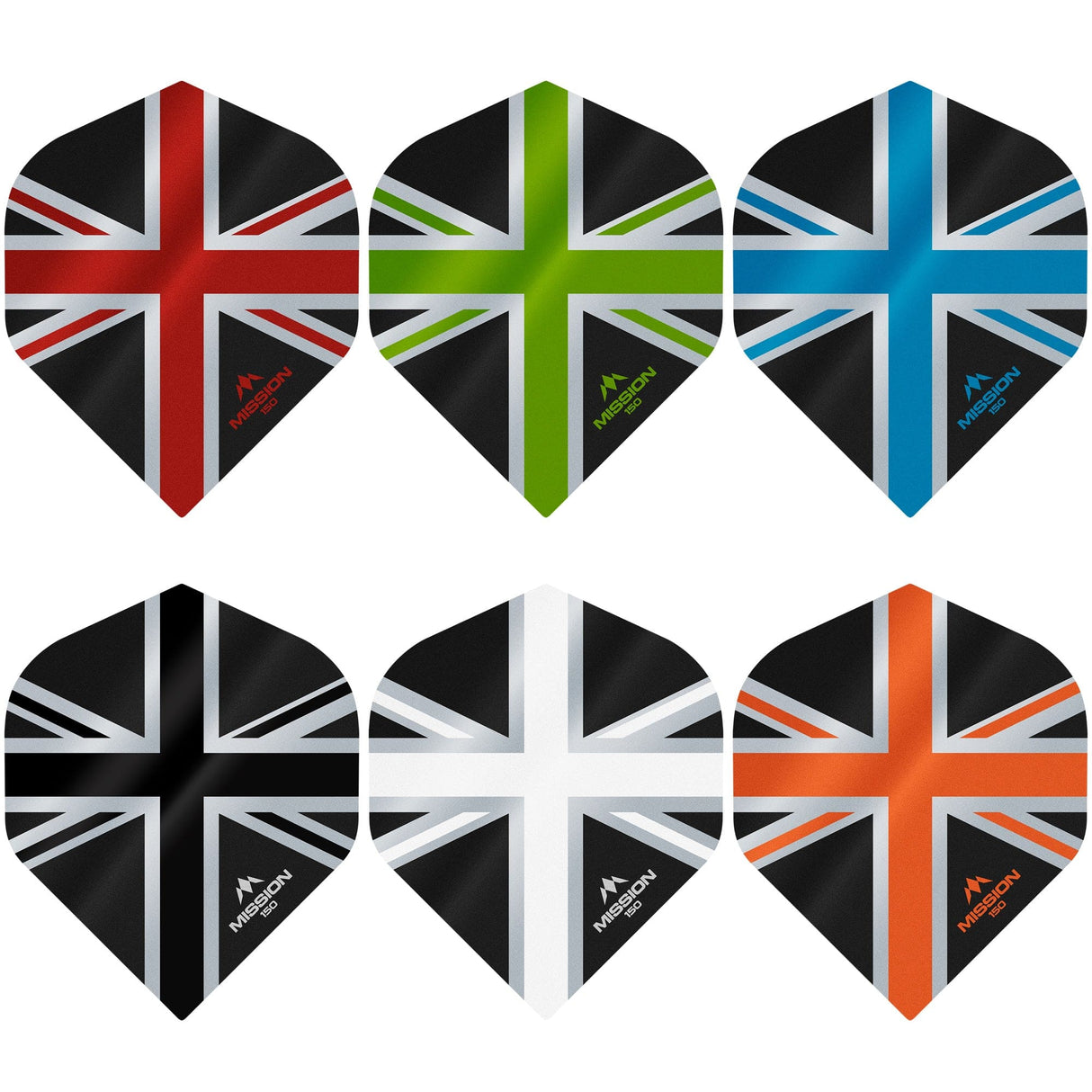 Mission Alliance Union Jack Dart Flights - 150 - No2 - Black