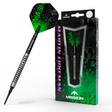 Mission Martin Lukeman Darts - Soft Tip - Black & Green - 20g 20g