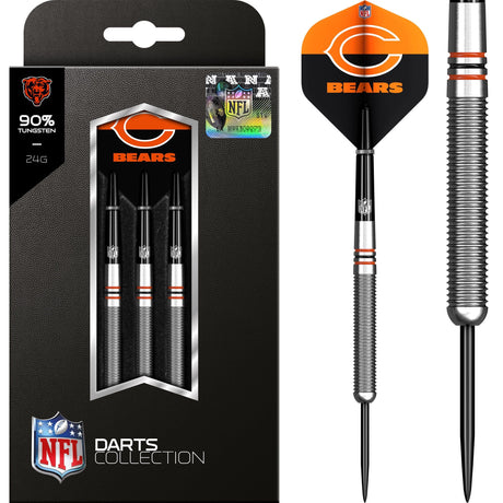 NFL - Steel Tip Tungsten Darts - Official Licensed - Chicago Bears - 24g 24g