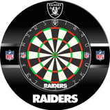 NFL - Printed Dartboard & Printed Surround - Official Licensed - Las Vegas Raiders