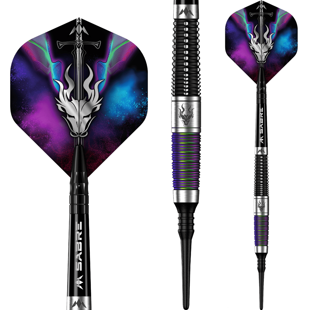 Mission Occult Darts - Soft Tip - 90% - Black & Coral PVD 18g