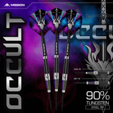 Mission Occult Darts - Steel Tip - 90% - Black & Coral PVD