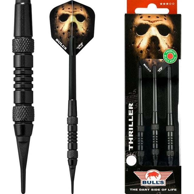 Bulls Thriller Darts - Soft Tip Black Brass - Style B 18g