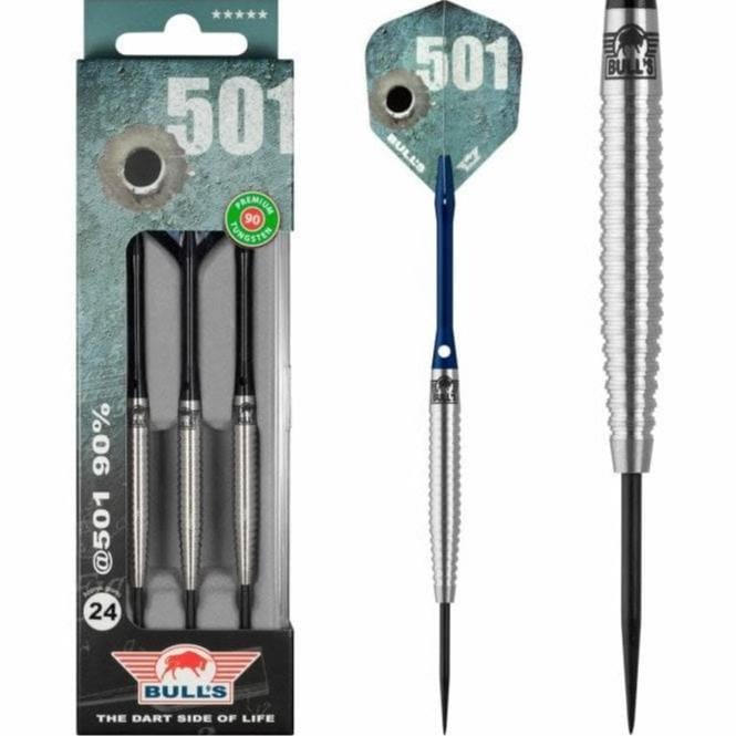 Bulls @501 Darts - Steel Tip Tungsten - Pyramid Grip 22g