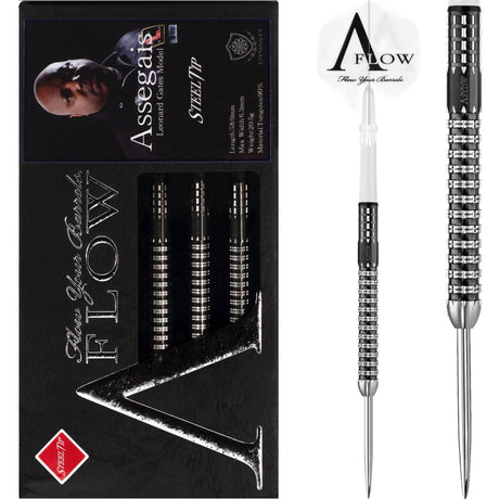 Dynasty Darts - Black Line - Steel Tip - Leonard Gates - Assegais - 20.5g 20g