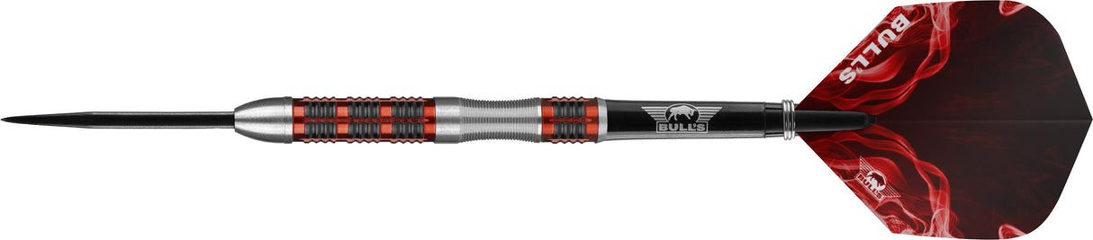 Bulls Smoke Darts - Steel Tip - Style B - Ringed - Black and Red