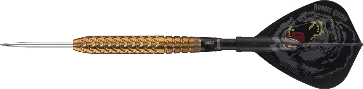 Cuesoul - Steel Tip Tungsten Darts - Robbie Green - Kong - Gold