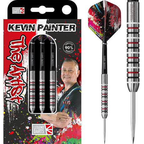 Legend Darts - Steel Tip - 90% Tungsten - Ringed - The Artist - Kevin Painter 22g