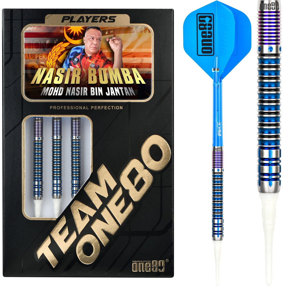 One80 Nasir Bomba Darts - Soft Tip - Signature 20g