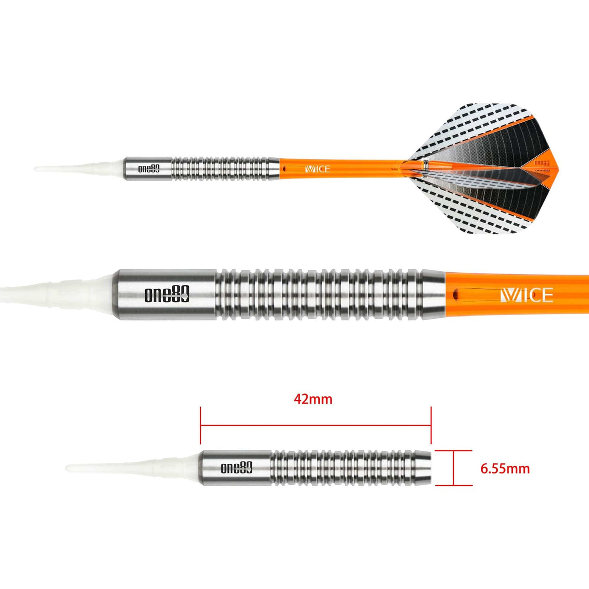 One80 Raise UK Darts - Soft Tip - Ringed 16g